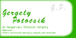 gergely potocsik business card